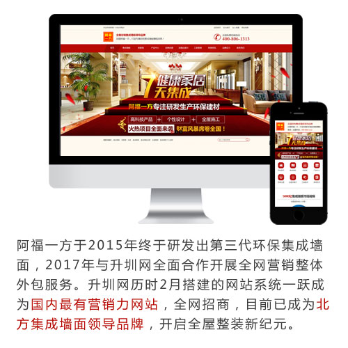 兩月策劃，一躍成為國內最有營銷力墻板招商網站